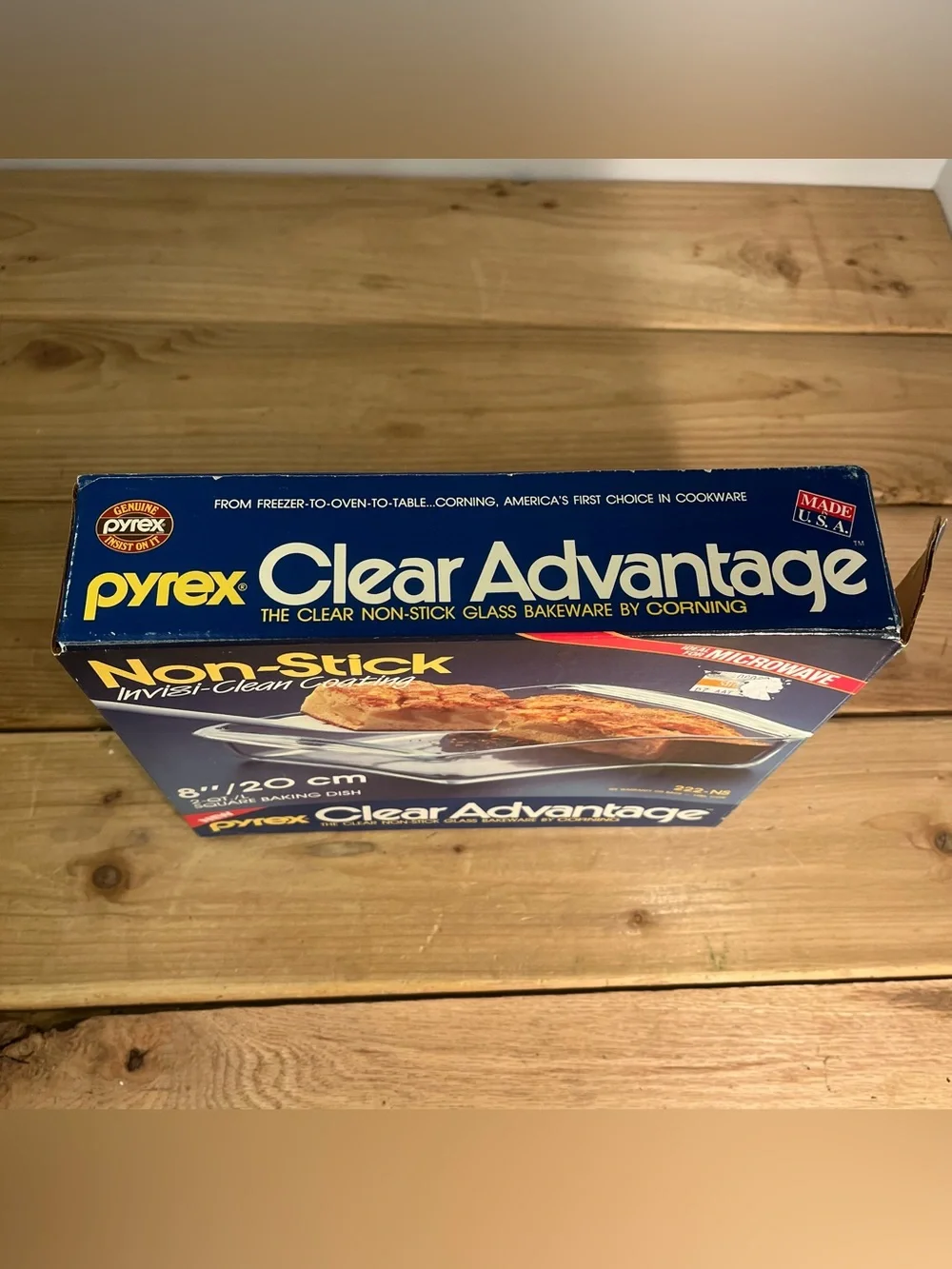 Vintage Pyrex Clear Advantage Non-Stick Glass 2Qt Baking Dish Open Box